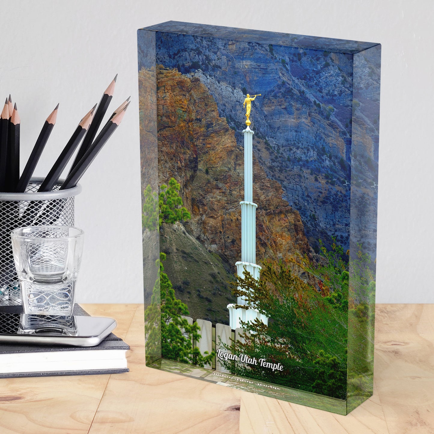 Provo Utah Temple Acrylic Display Block