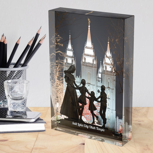 Salt Lake City Temple Acrylic Display Block