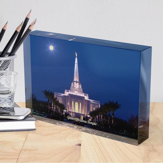 Gilbert Arizona Temple Acrylic Display Block