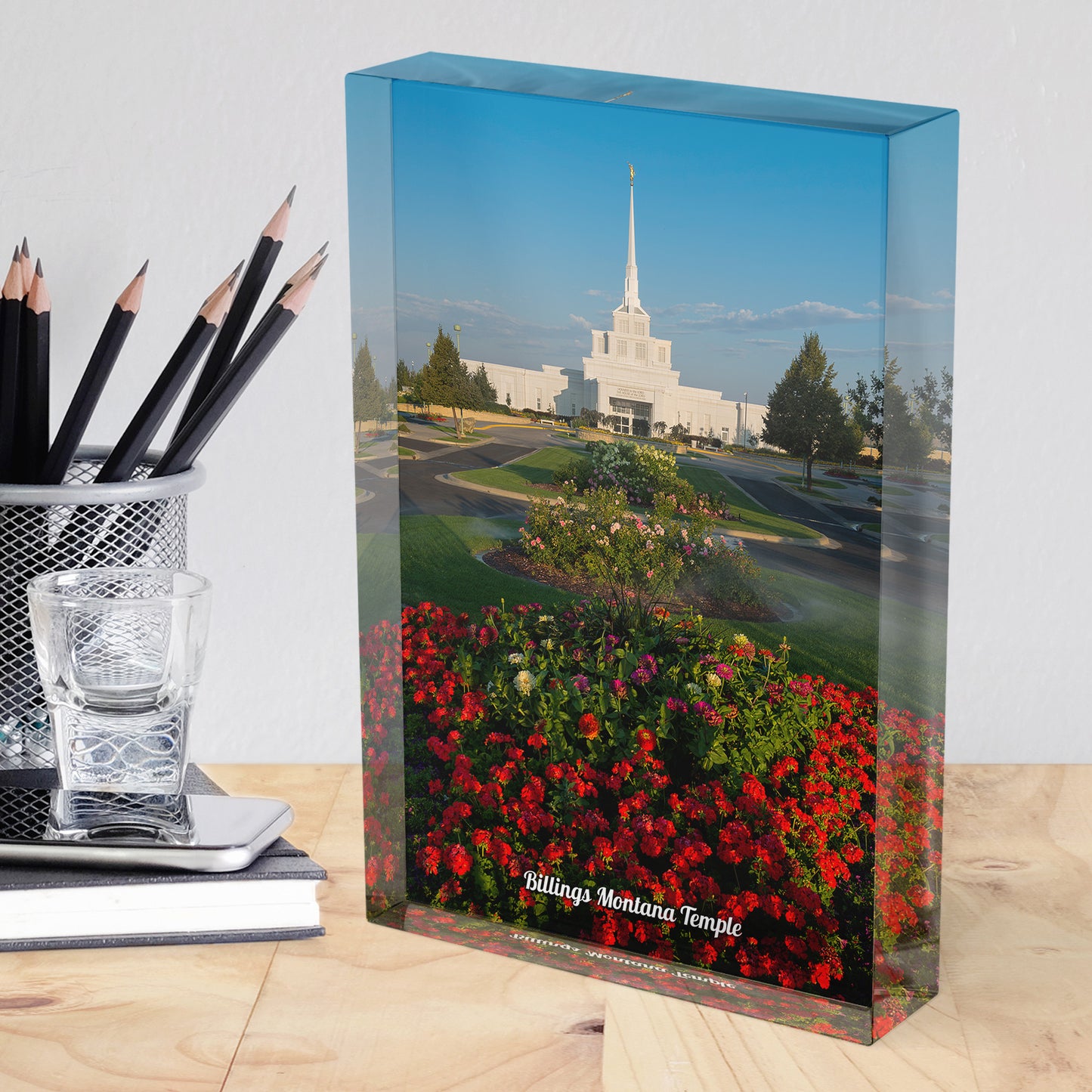 Billings Montana Temple Acrylic Display Block