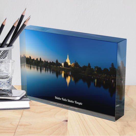 Idaho Falls Temple Acrylic Display Block