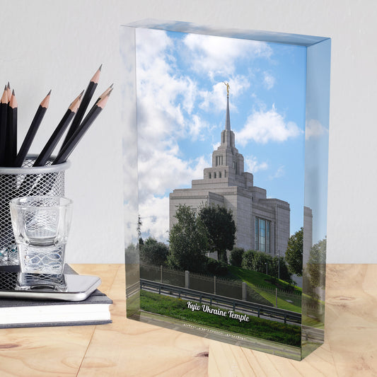 Kyiv Ukraine Temple Acrylic Display Block