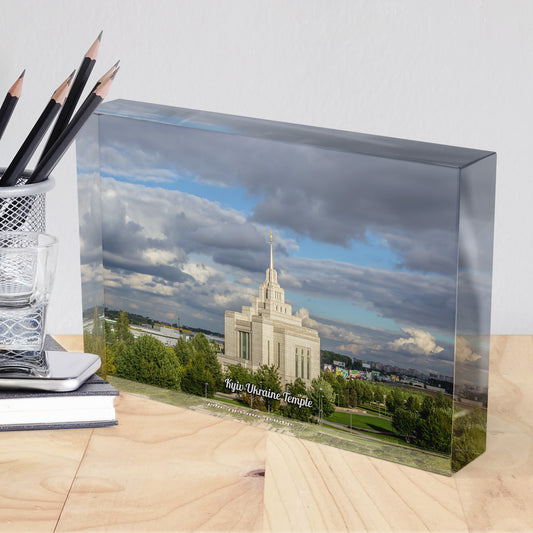 Kyiv Ukraine Temple Acrylic Display Block