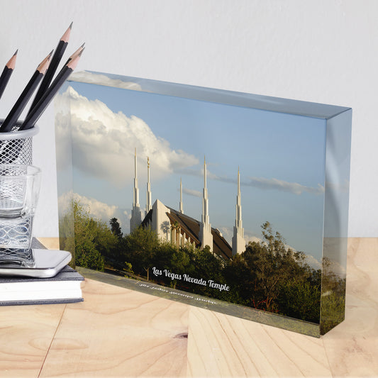 Las Vegas Nevada Temple Acrylic Display Block