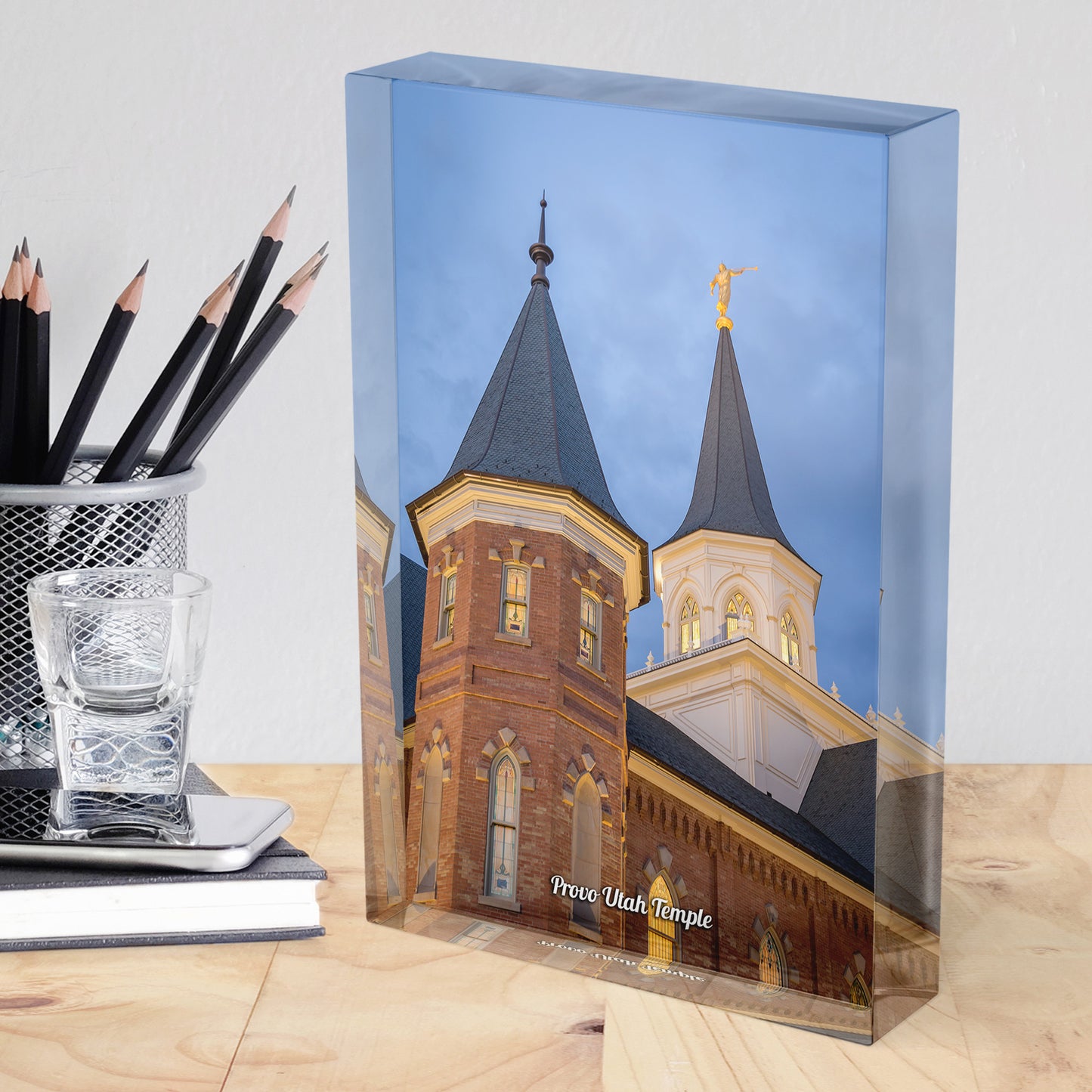 Provo Utah Temple Acrylic Display Block