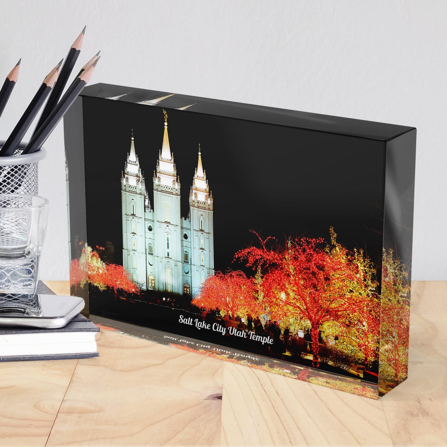 Salt Lake City Temple Acrylic Display Block