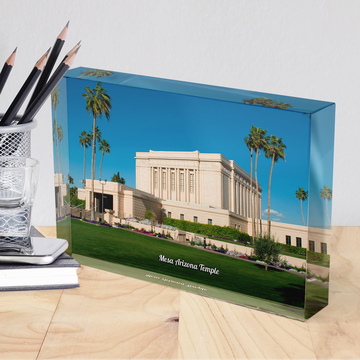 Mesa Arizona Temple Acrylic Display Block